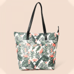 Floral Printed Structured Tote Bag