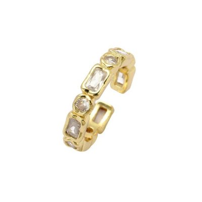 Lustrous Multi-Stone Gold Ring For Women & Girls