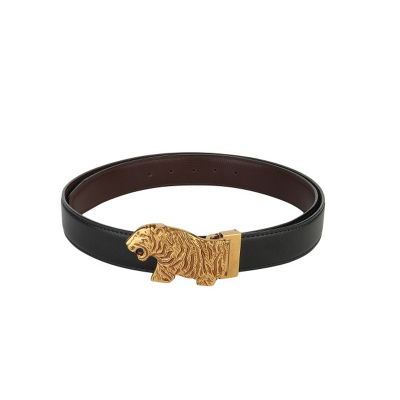 Men Black Reversible Formal Belt