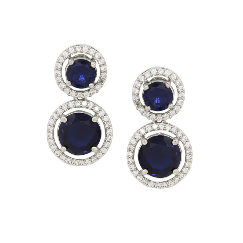 Blue Contemporary Studs Earrings