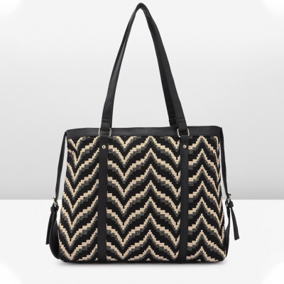 Geometric Printed Oversized Shopper Office Tote Bag