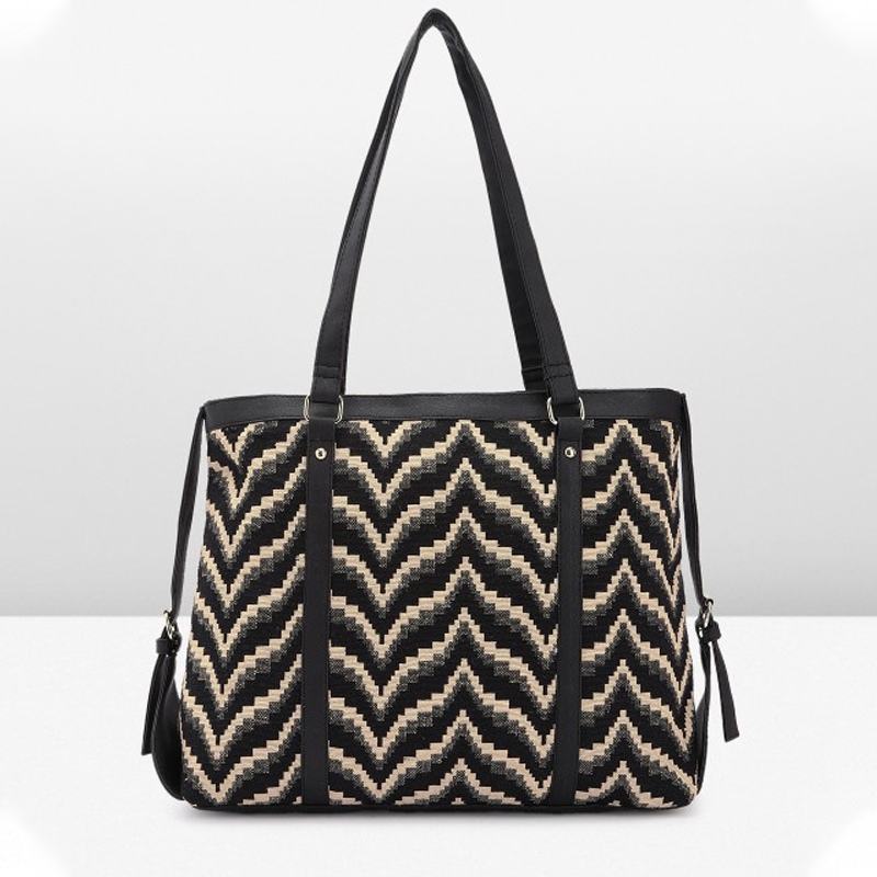 Geometric Printed Oversized Shopper Office Tote Bag