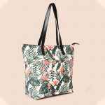 Floral Printed Structured Tote Bag