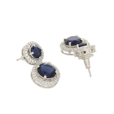 Blue Contemporary Studs Earrings