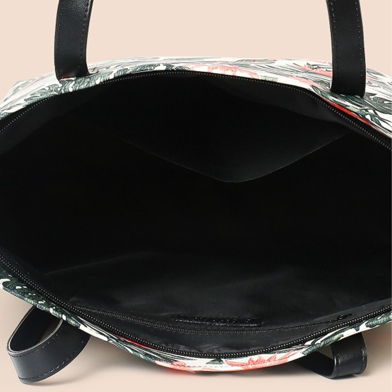 Floral Printed Structured Tote Bag