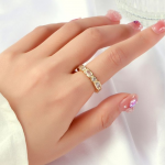 Lustrous Multi-Stone Gold Ring For Women & Girls