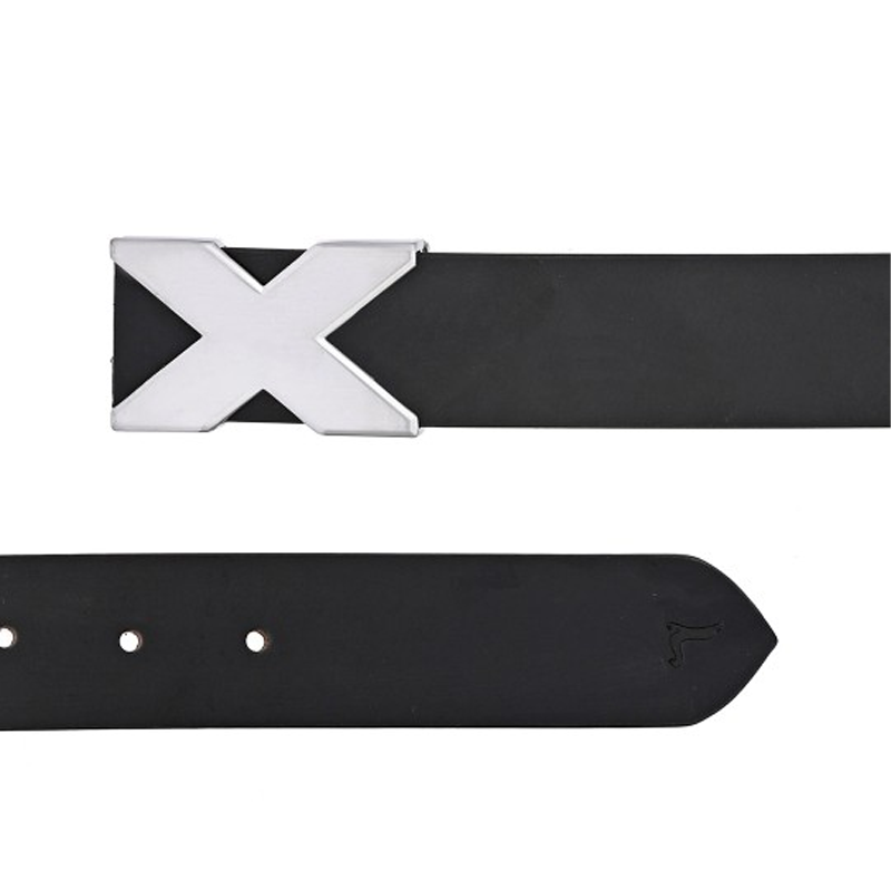 Men Leather Push Pin Formal Belt
