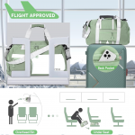 Nylon 50 cms Imported Travel Duffle Bag Multi- Pocket Sports Shoulder Bag for Women